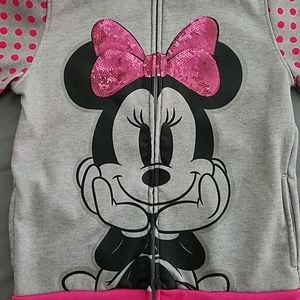 Disney Minnie Mouse Full Zip Girl's Hoodie